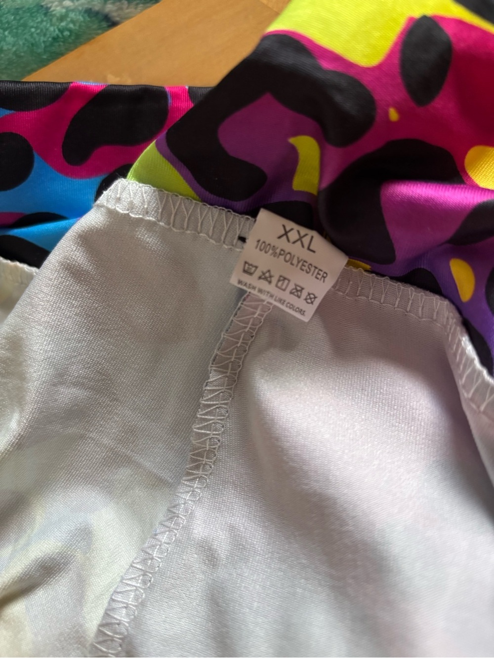Women's Rainbow Leopard Print Leggings - Vibrant Multicolor - Picture 9 of 12